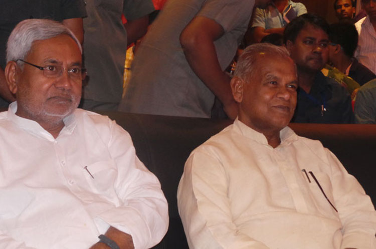 Former (Jitan Ram Manjhi) & Present (Nitish Kumar) Chief Minister of Bihar at Hotel The Panache Patna